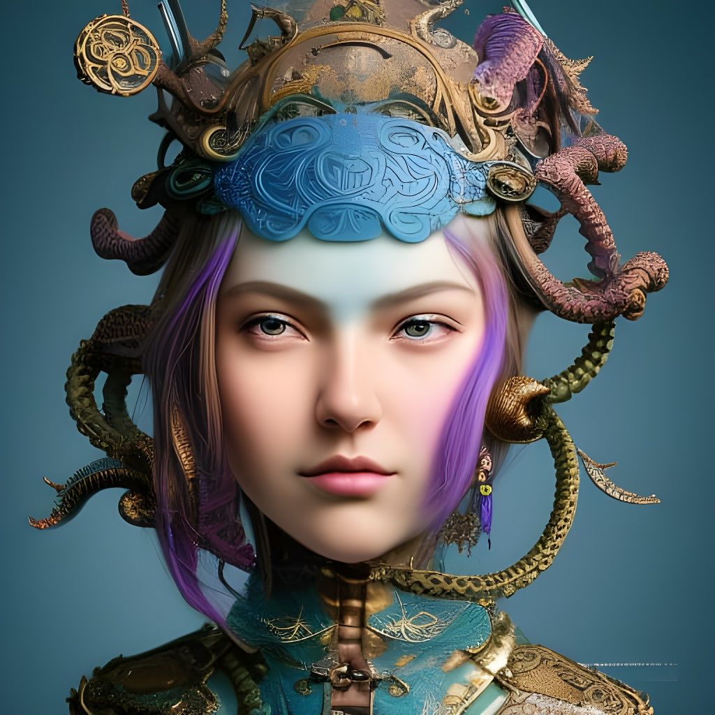 steampunk bubble gum blue