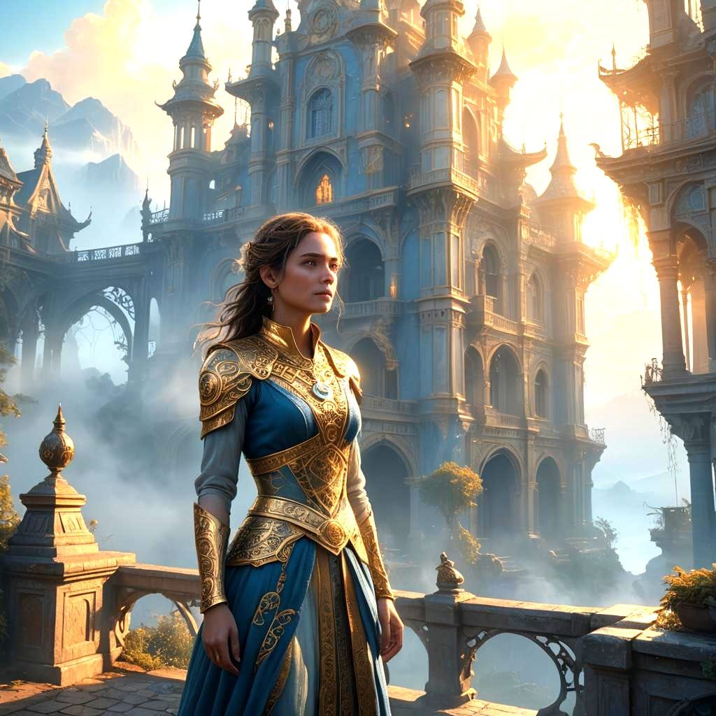 Detailed Matte Painting of a Fantasy Warrior