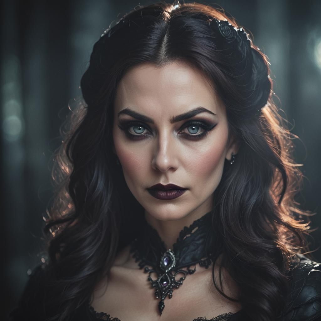 Duchess of Darkness Portrait in Dark Fantasy Style