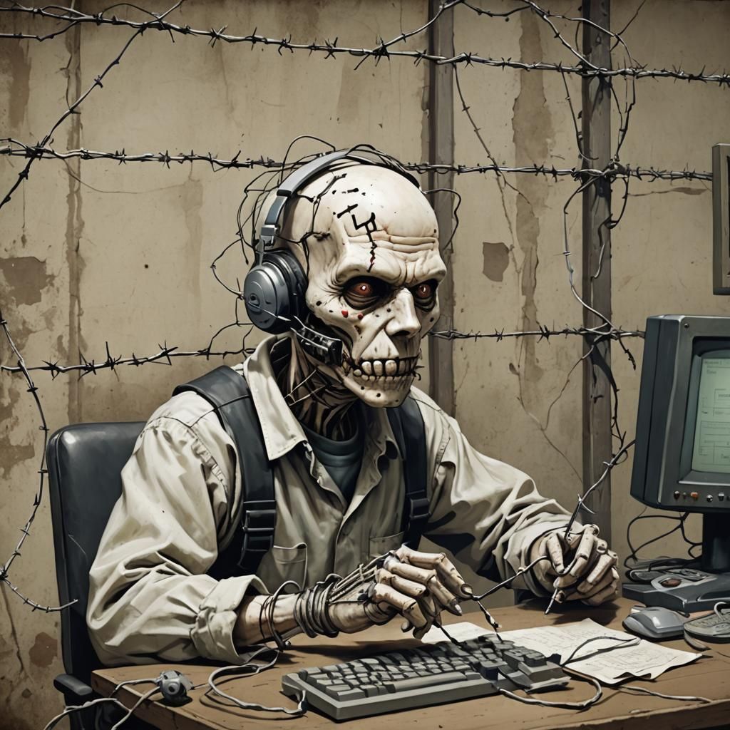 Video Games are Electronic Jail in Barbed Wire