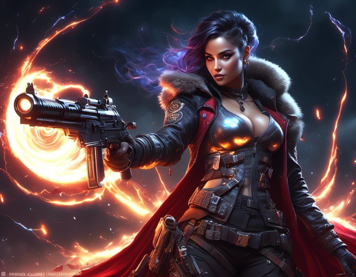 Magical Warlock Deity Fires Machine Gun in Dystopian Wastela...