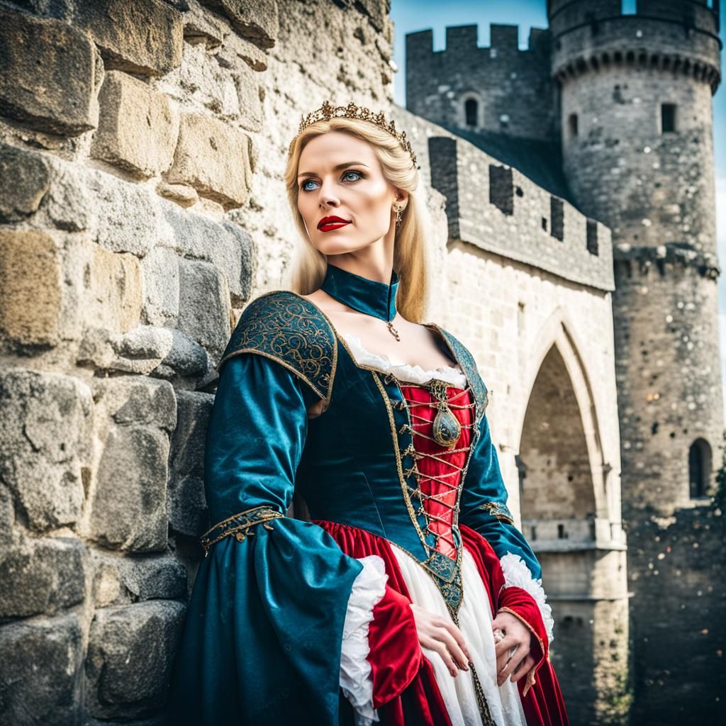 Medieval Noble Woman Awaiting Knight's Return