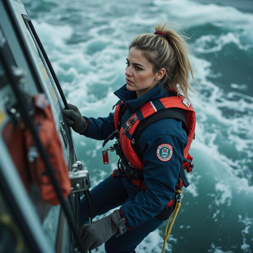 Coast Guard Rescue Amidst Stormy Seas
