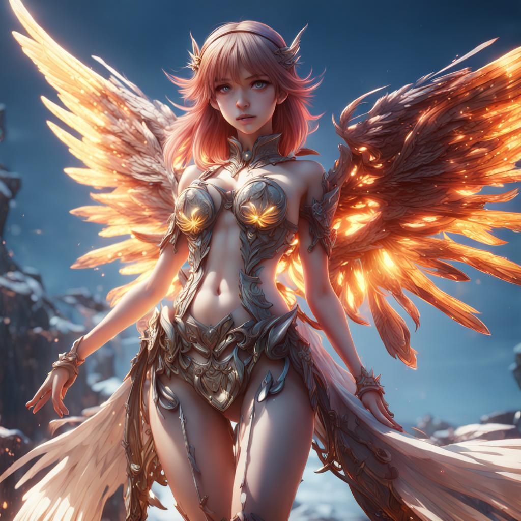 Anime Light Angel Fantasy Concept Art