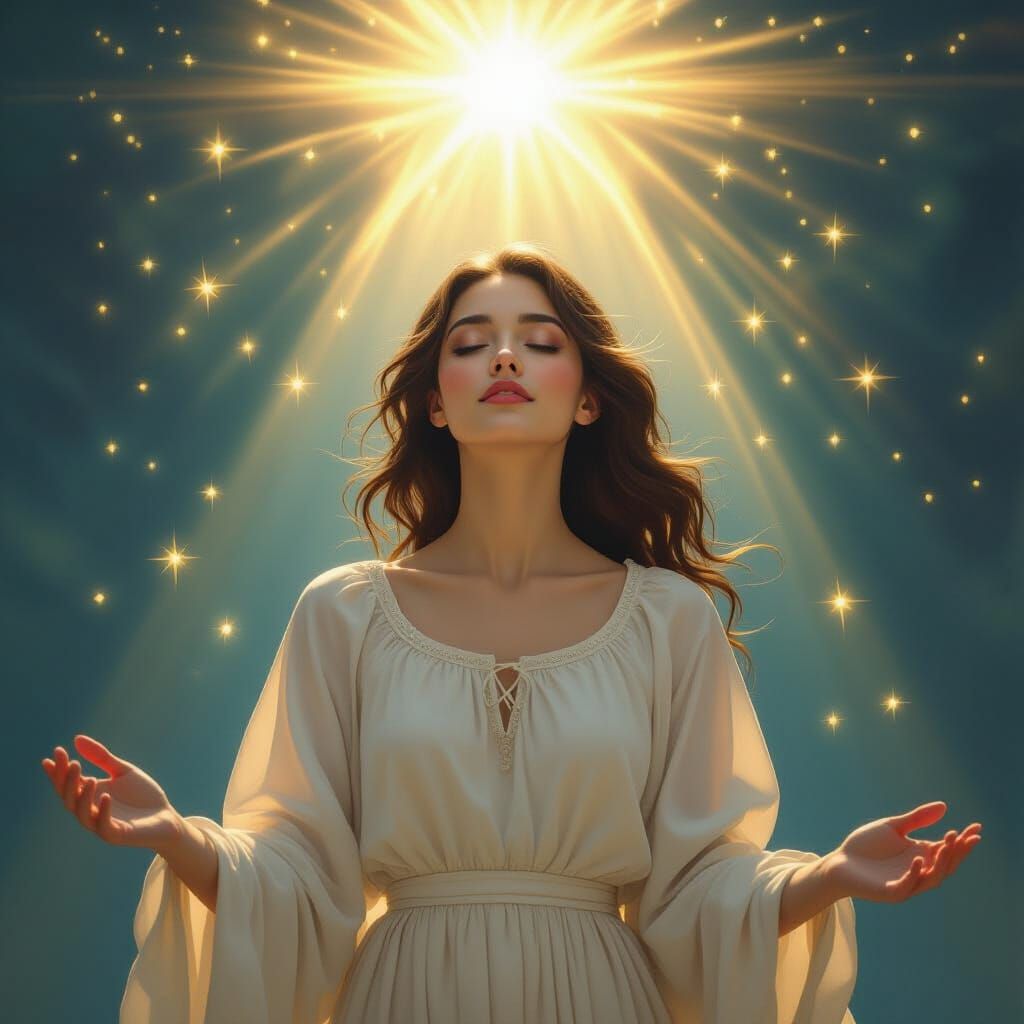 Divine Ascension in Luminous Renaissance Style