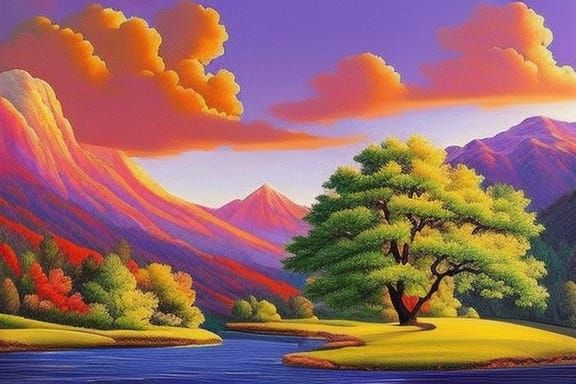 Turbulent Ocean Storm with Ships, Romanticism Style