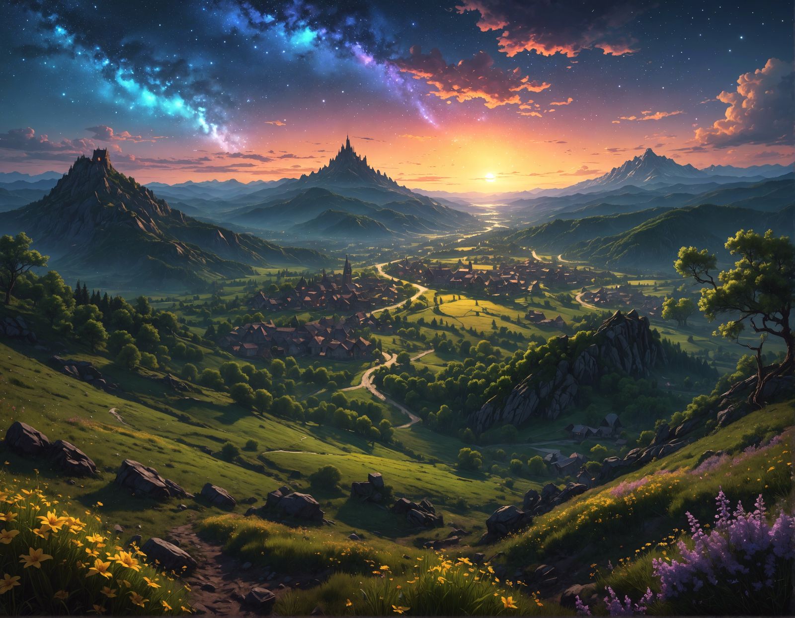 Night time landscape