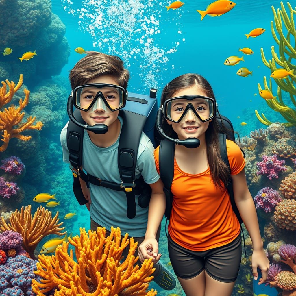 Underwater Coral Reef Scuba Diving Adventure
