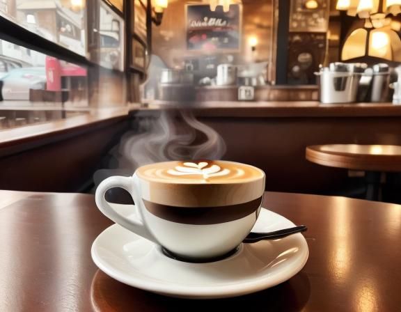 cup of cappucino in a cafe