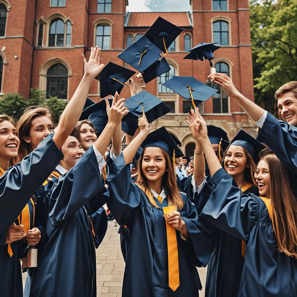 Graduation Celebration at University Campus