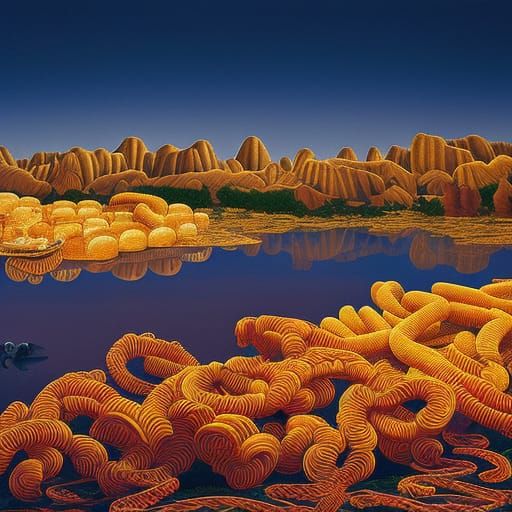 Sinister Rivers of Decaying Fast Food Art