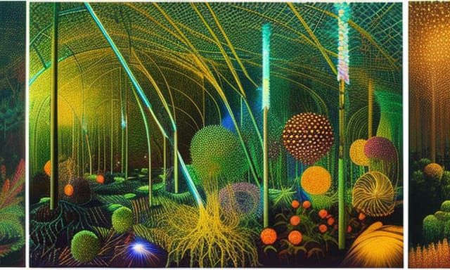 Electromagnetic Flower Network in Warped Perspective