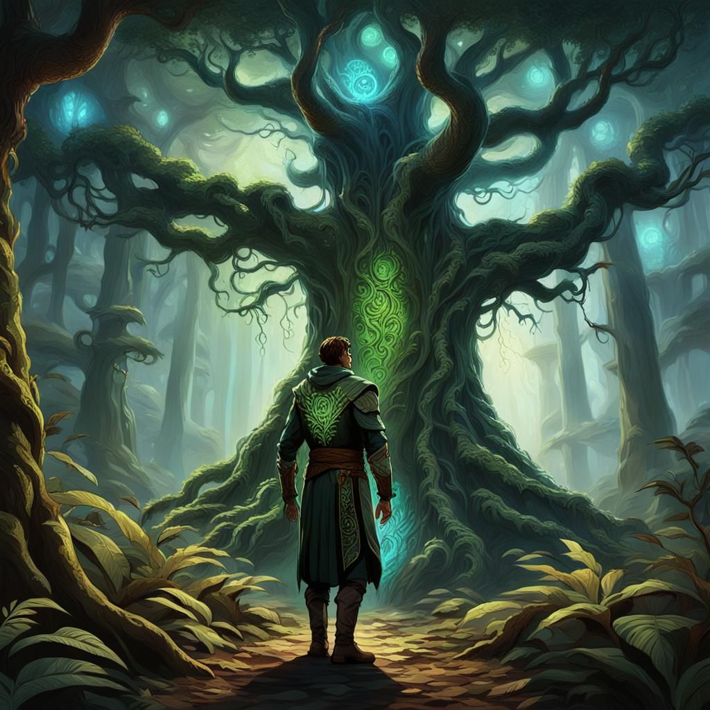 Mystical Forest Concept Art in High-Fantasy Setting