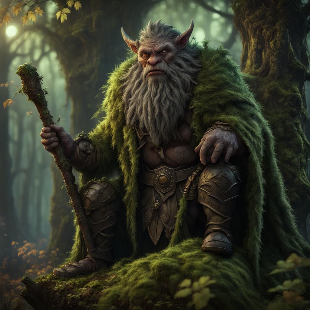Moss-Covered Bugbear Creature Concept Art