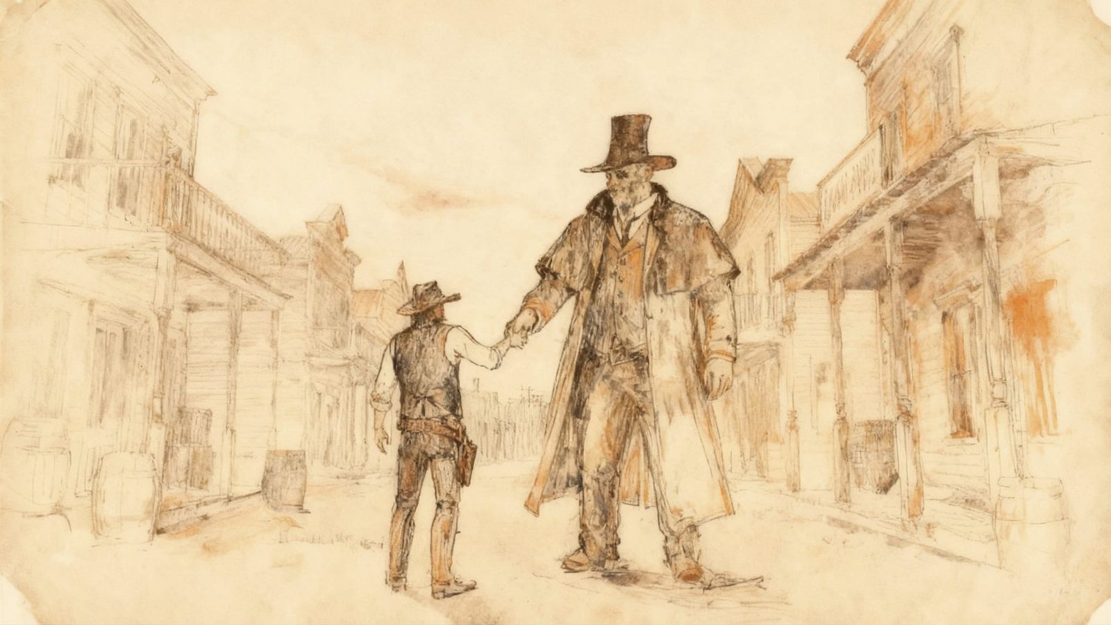 Lone Gunslinger Faces Demonic Judge in Dusty Western Town