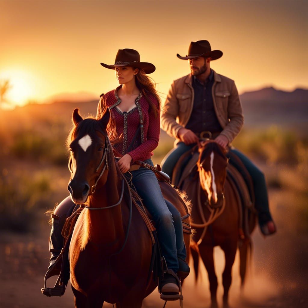 Photograph of cowboy and cowgirl 🤠