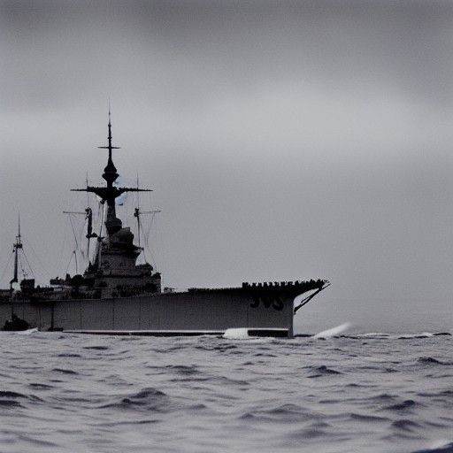 Battleships in Calm Seas: Historical Naval Scene