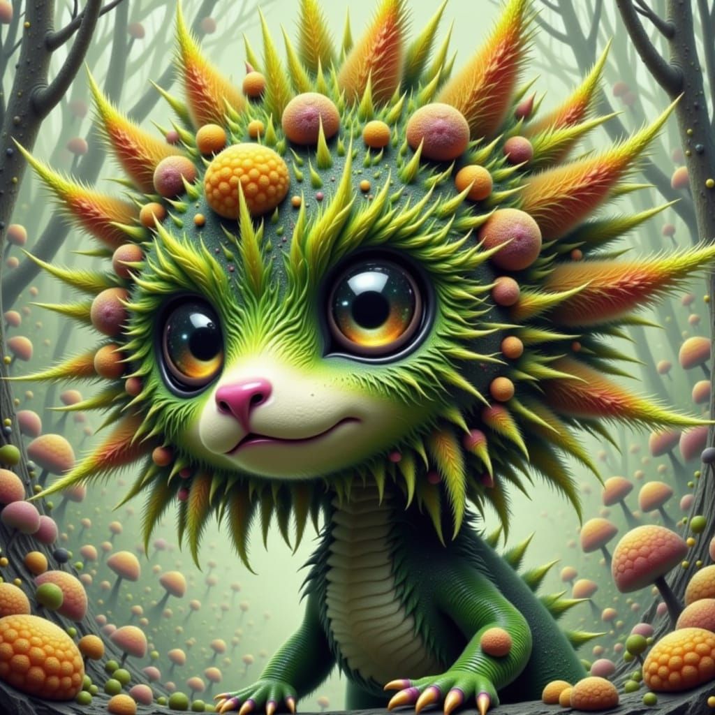 Mythical Flying Seahorse in a Futuristic Realm