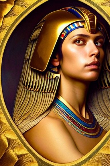 Egyptian Eagle God Ra: Mystical Artgerm Painting