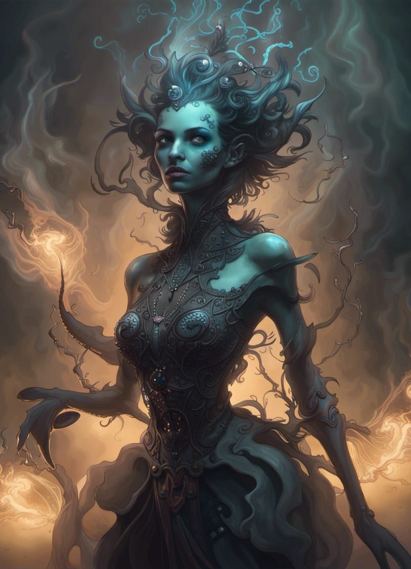 Changeling Transformation in Dark Fantasy Style