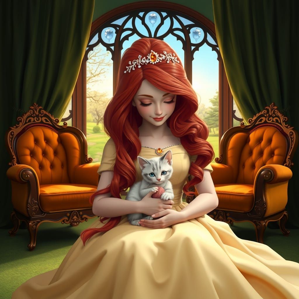 Princess Anastasia Portrait in Opulent Style