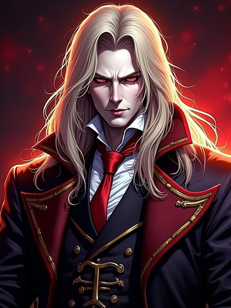 Mysterious Victorian Man in Splash Art Style
