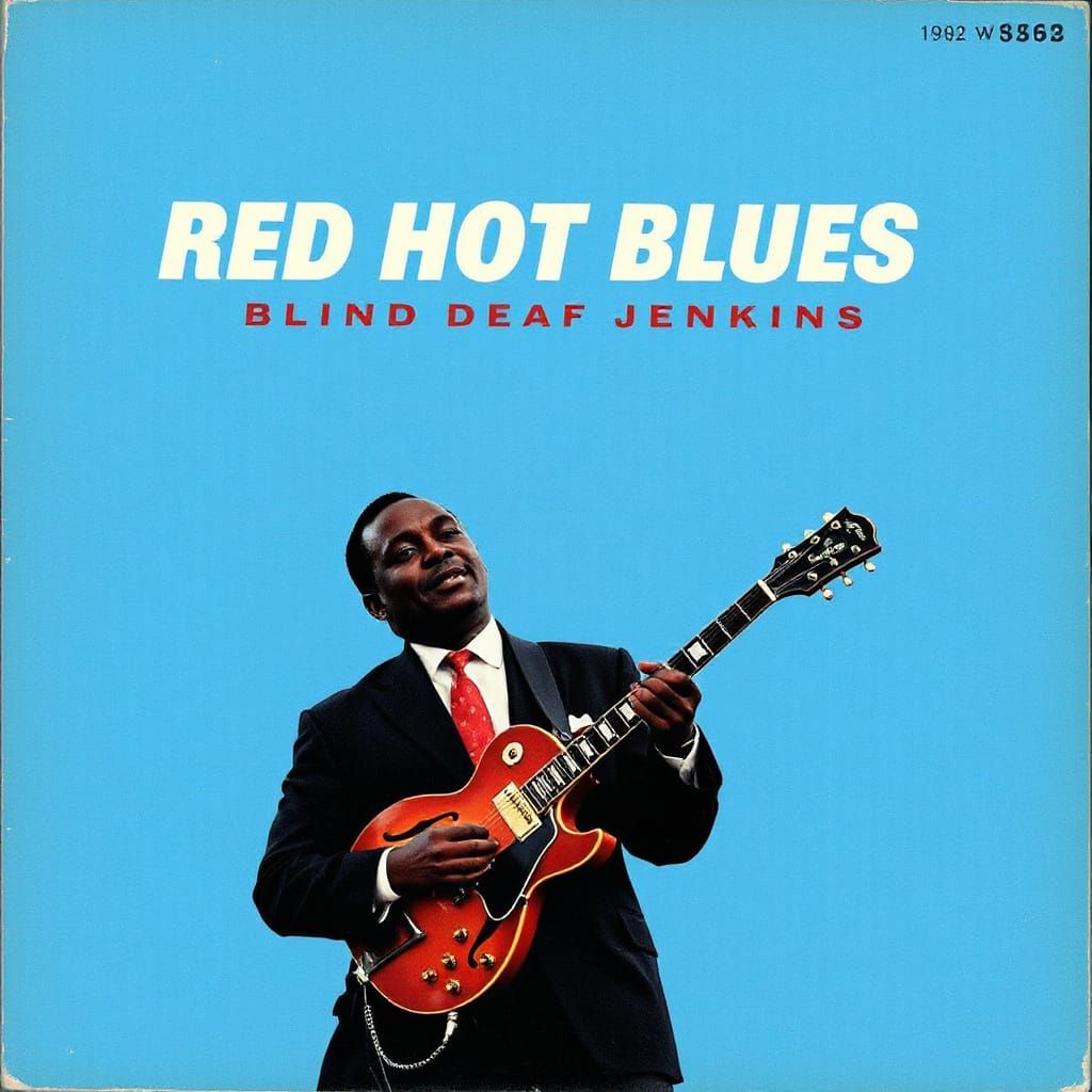 Vintage Blues Album Cover Art in Classic Style