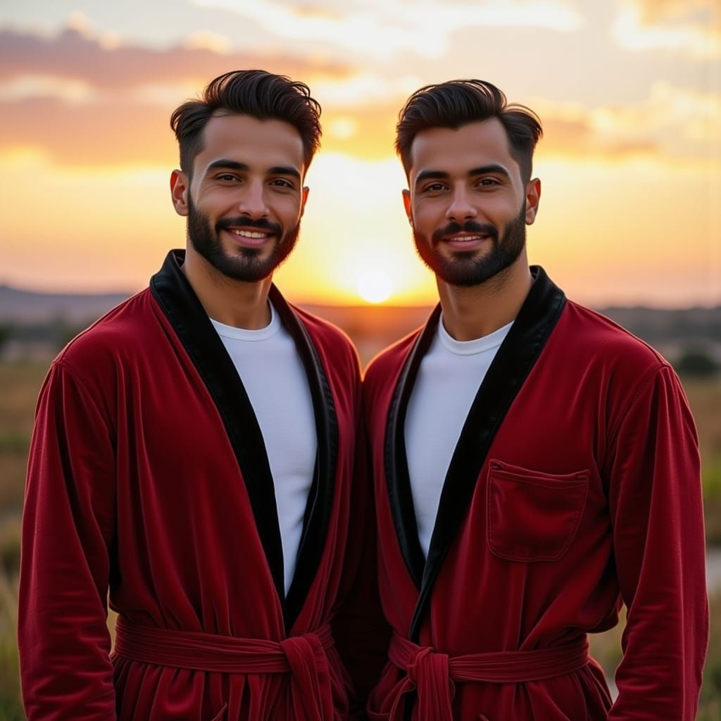 Joyful Couple in Impressionist Portrait Style