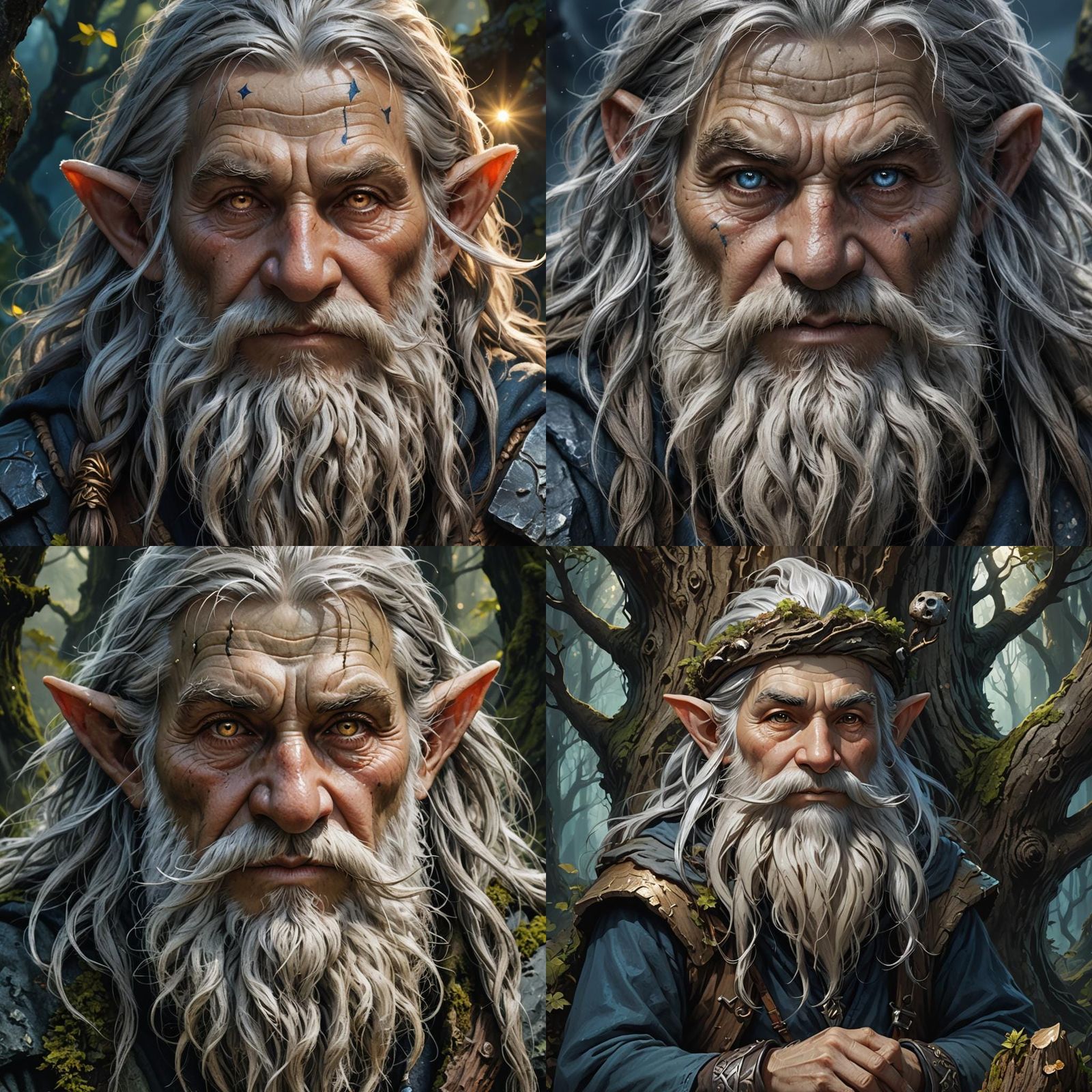 Rock Gnome Portrait in Detailed Matte Painting