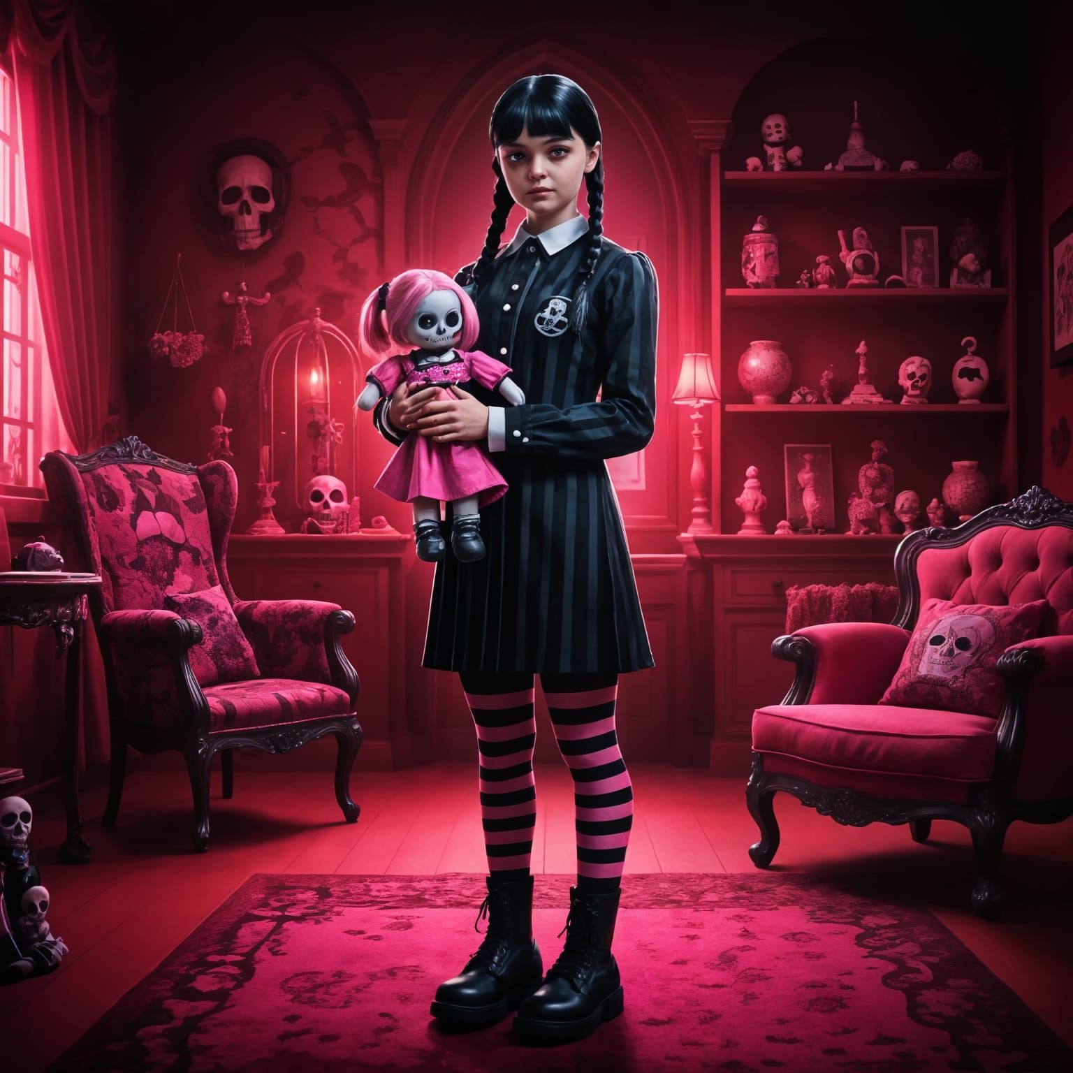 Wednesday Addams But Make It ✨Pink✨ 💗💀💗