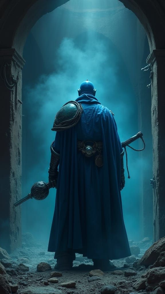 Warhammer 40k Ultramarine Apothecary in Dark Gothic Sci-Fi V...