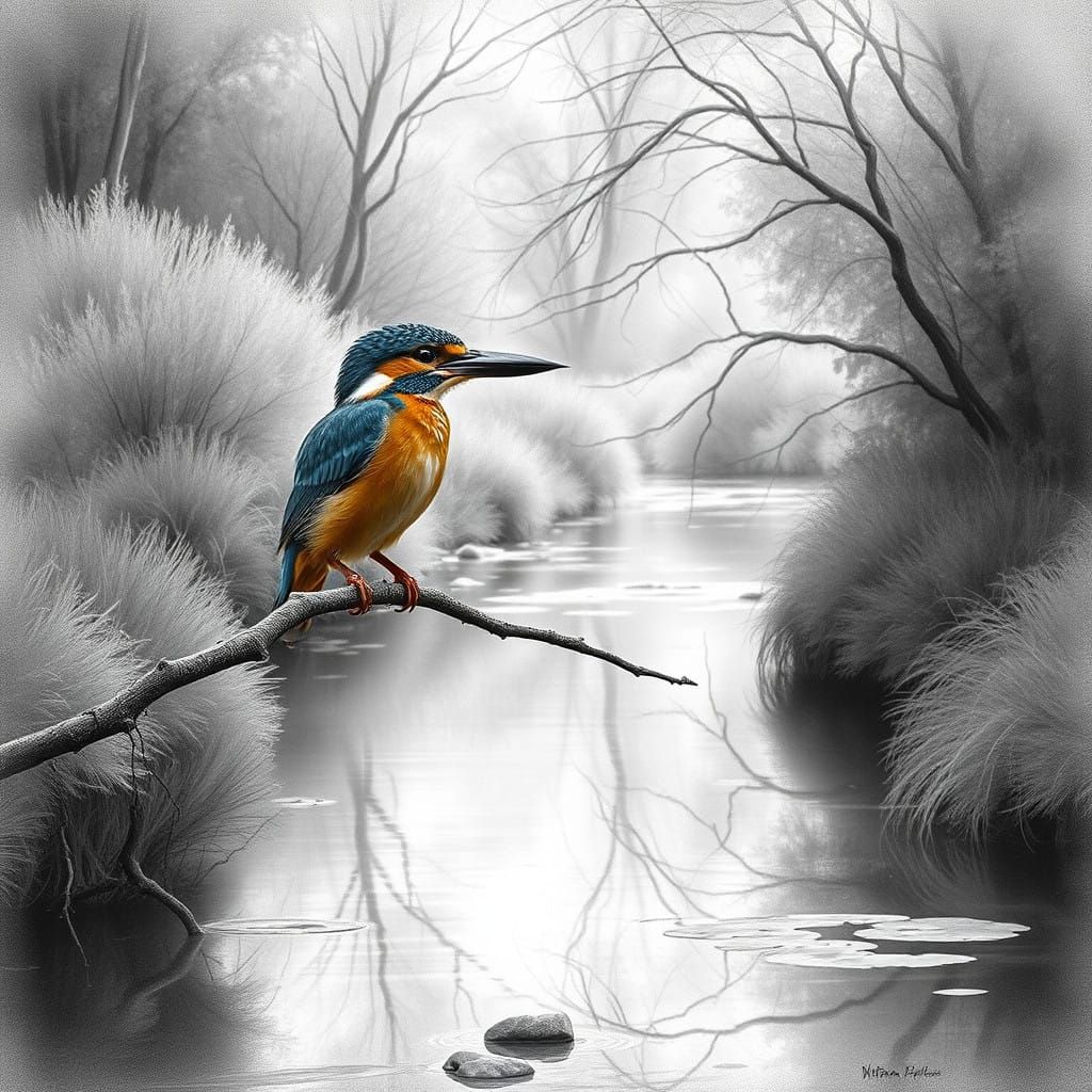 Nitram Charcoal Kingfisher Landscape