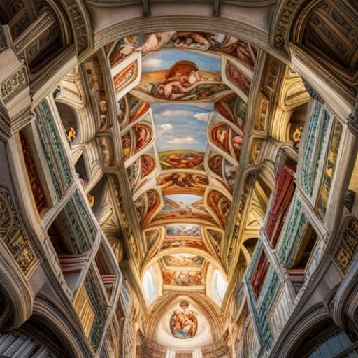 Michelangelo Style: God's Glory with Angels