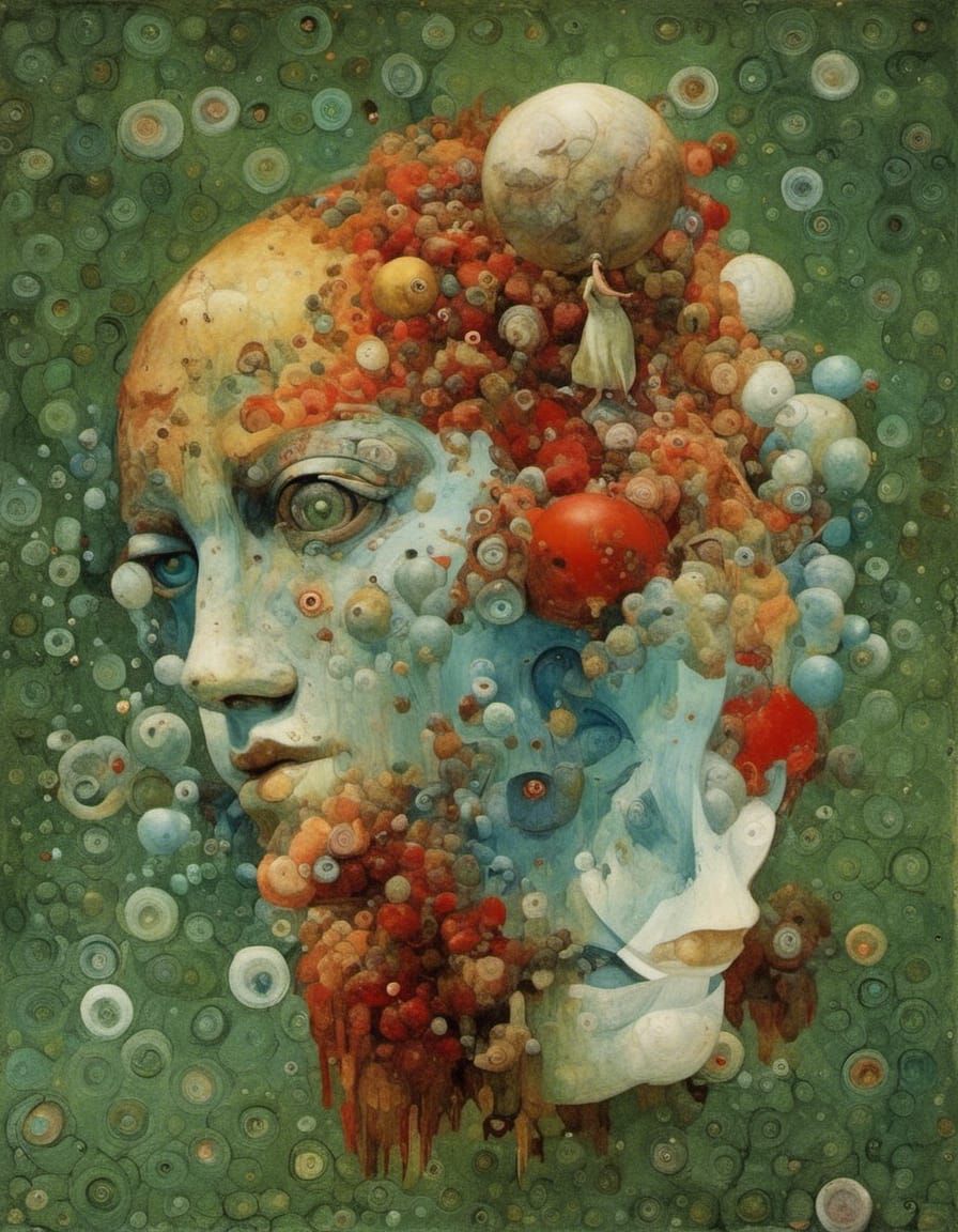 Dark Surreal Landscape in Dreamlike Style