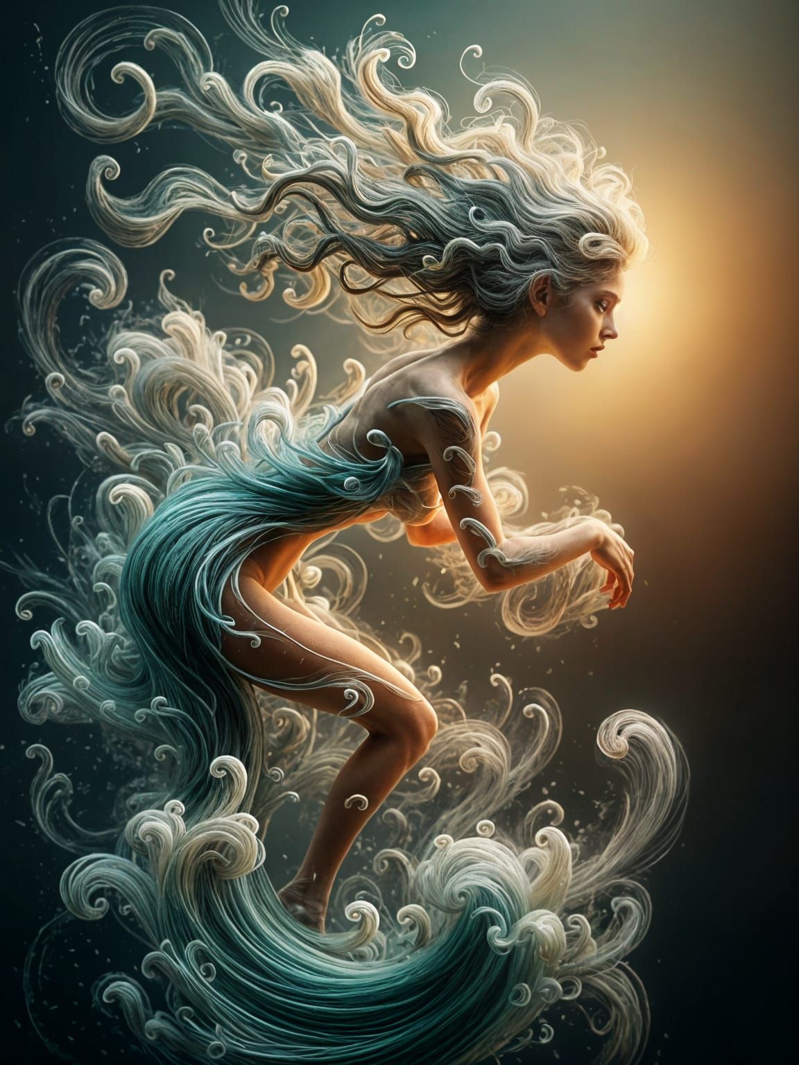 Epic Cinematic Sea Battle with Moby Dick and Medusa