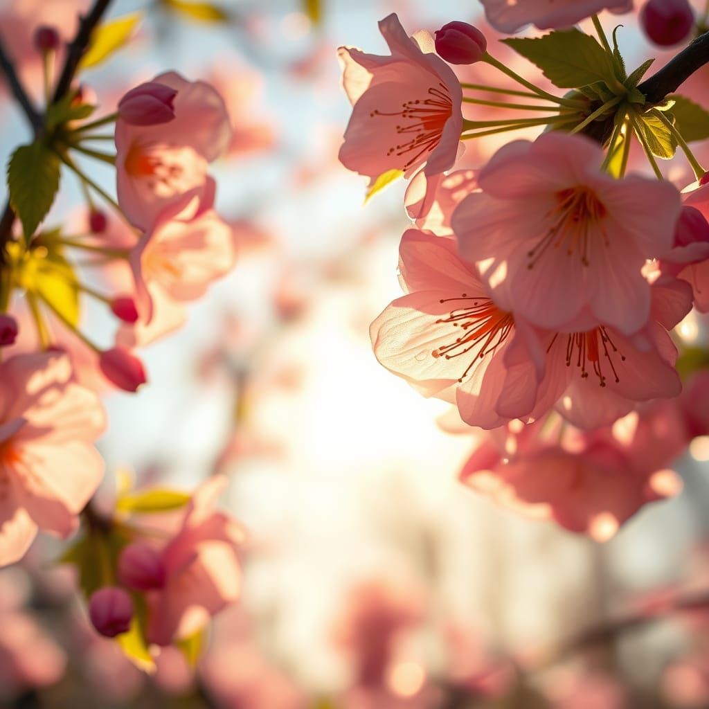 Vibrant Spring Morning in Whimsical Hyper-Realism