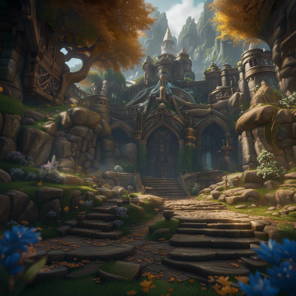 Zelda: Detailed Matte Painting in Deep Color