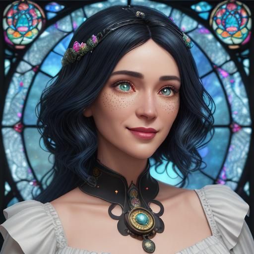 Fiery Italian Bride in Steampunk Cosplay