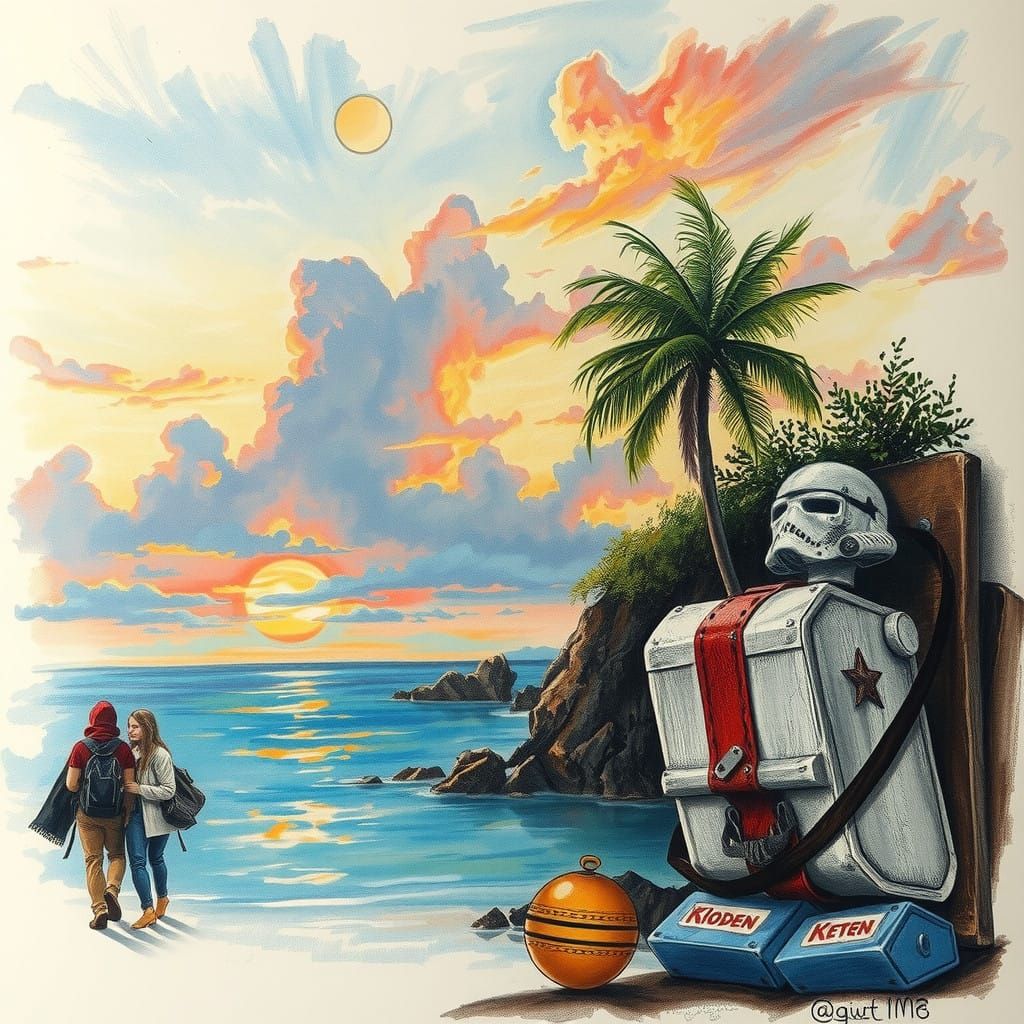 Whispers of Hidden Wonders in Charcoal and Metal