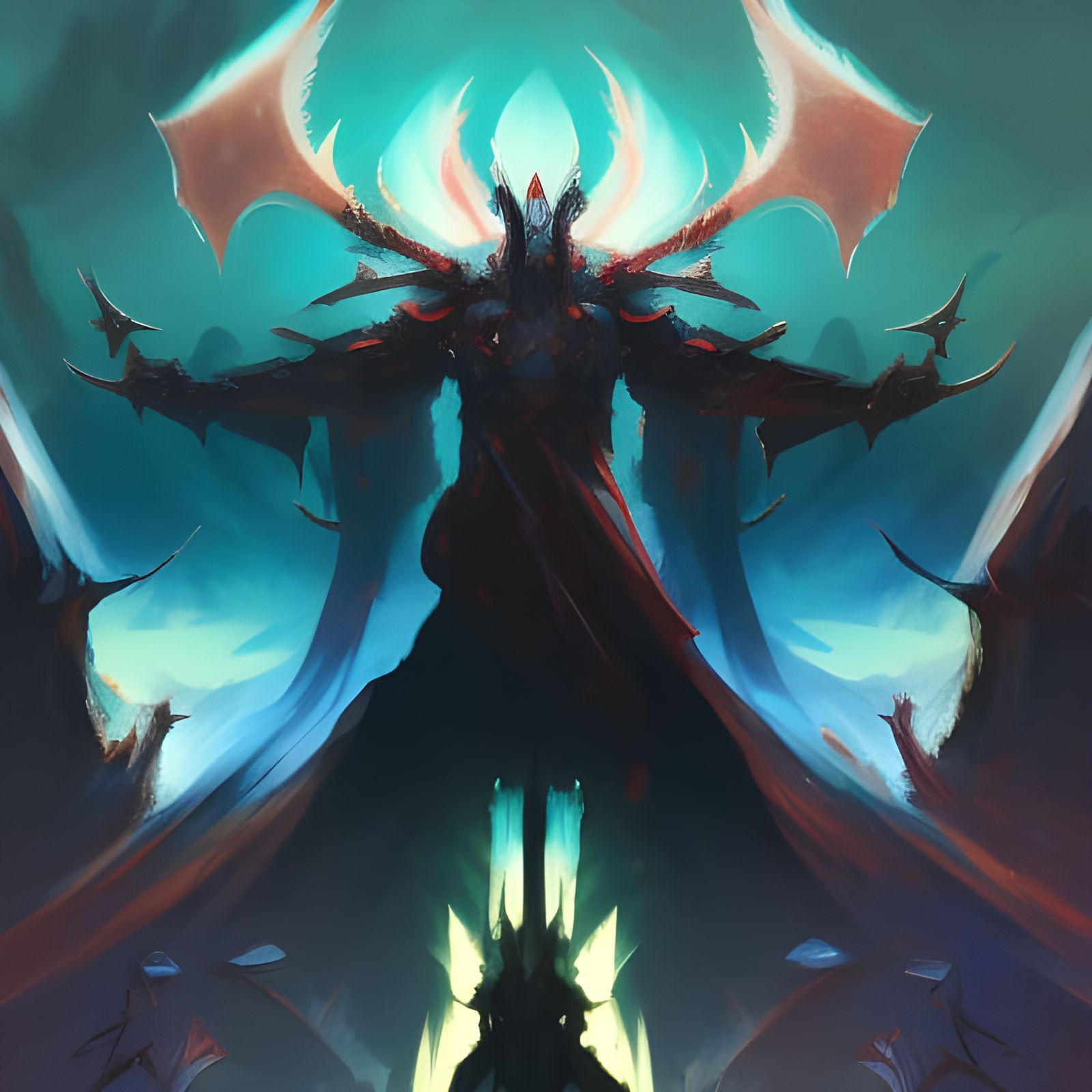 Imposing God of Death in Duelyst Concept Art