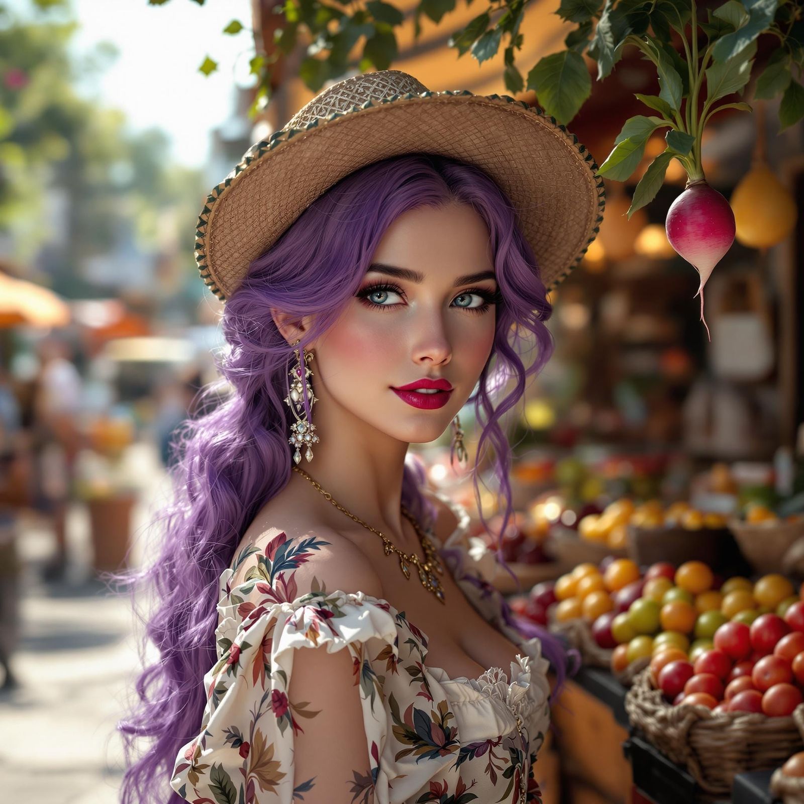 Elegant Art Nouveau Lady Zelda Portrait