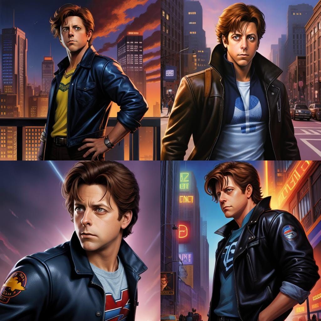 Teenage Superhero Comic Book Art