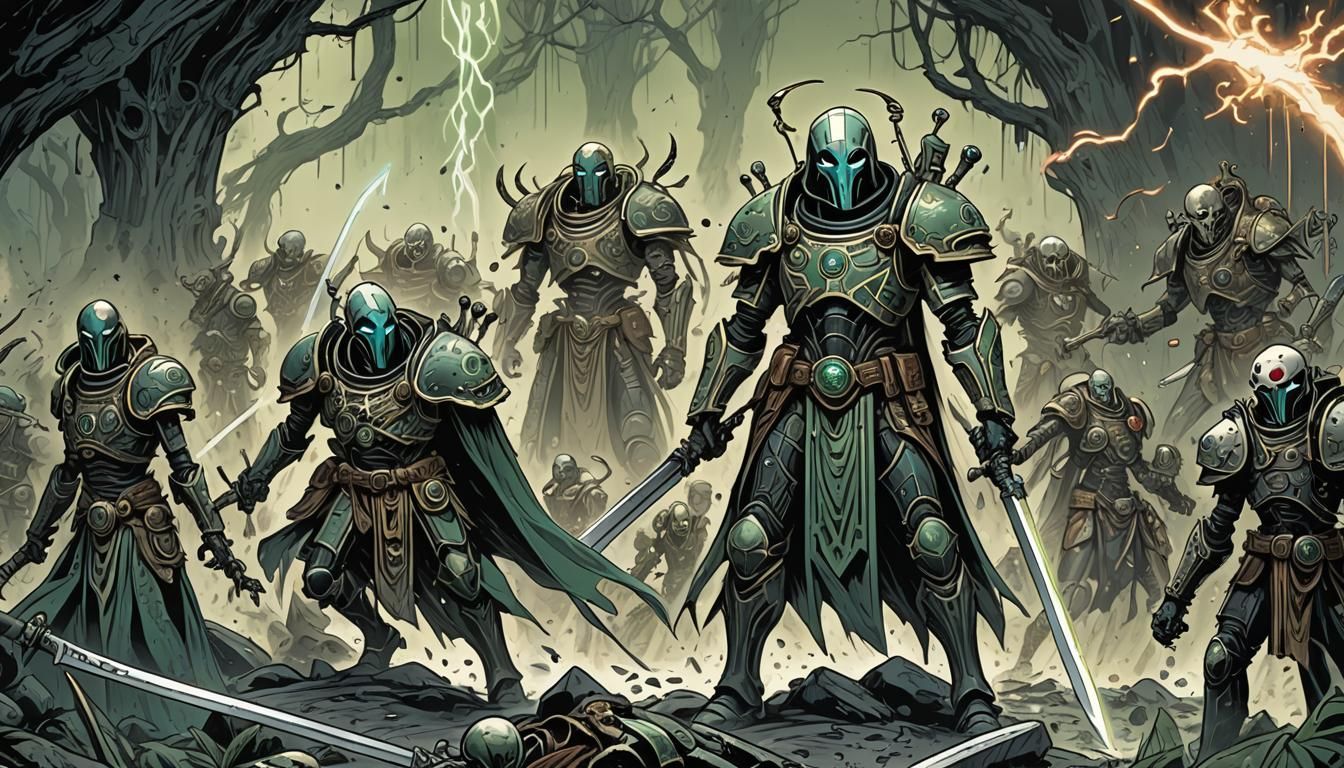 Necron Celestial in Rags: A Fauvist Comic