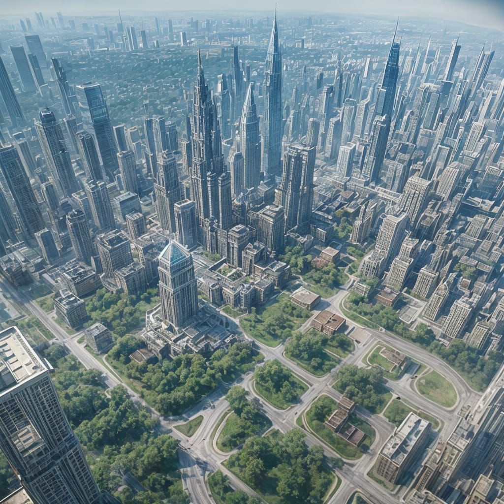 Epic Fantasy Cityscape in Dark Fantasy Style