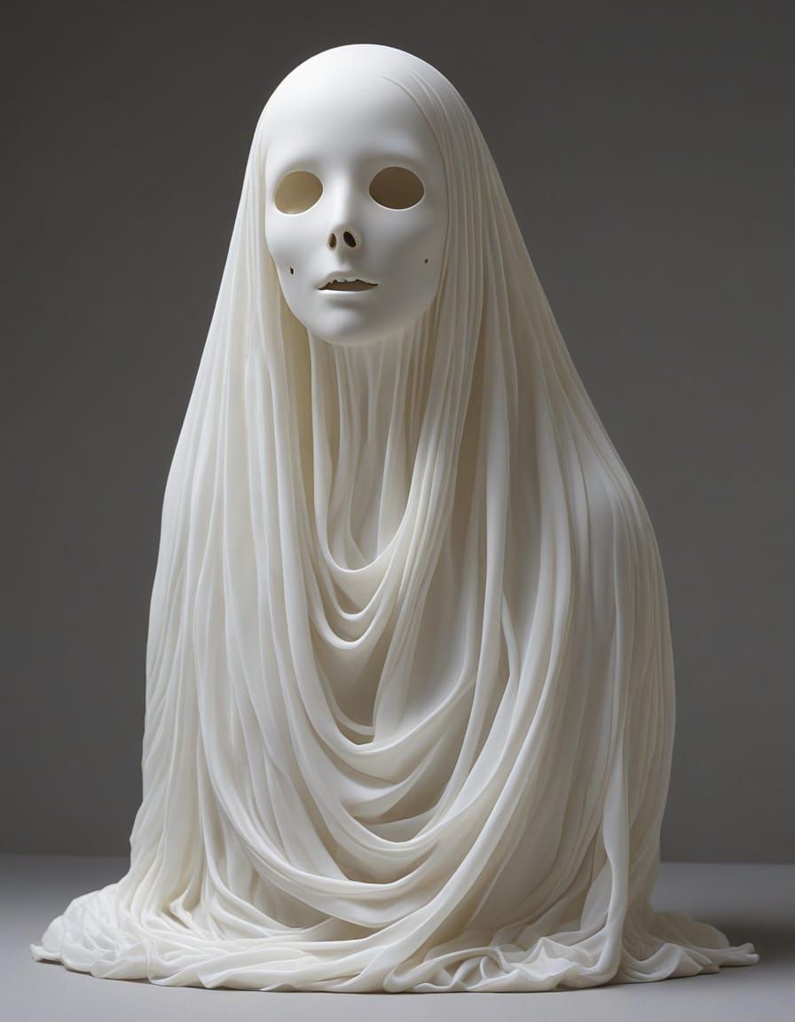 Sheet Ghost Sculpture, Neuroplastic Synesthesia Art