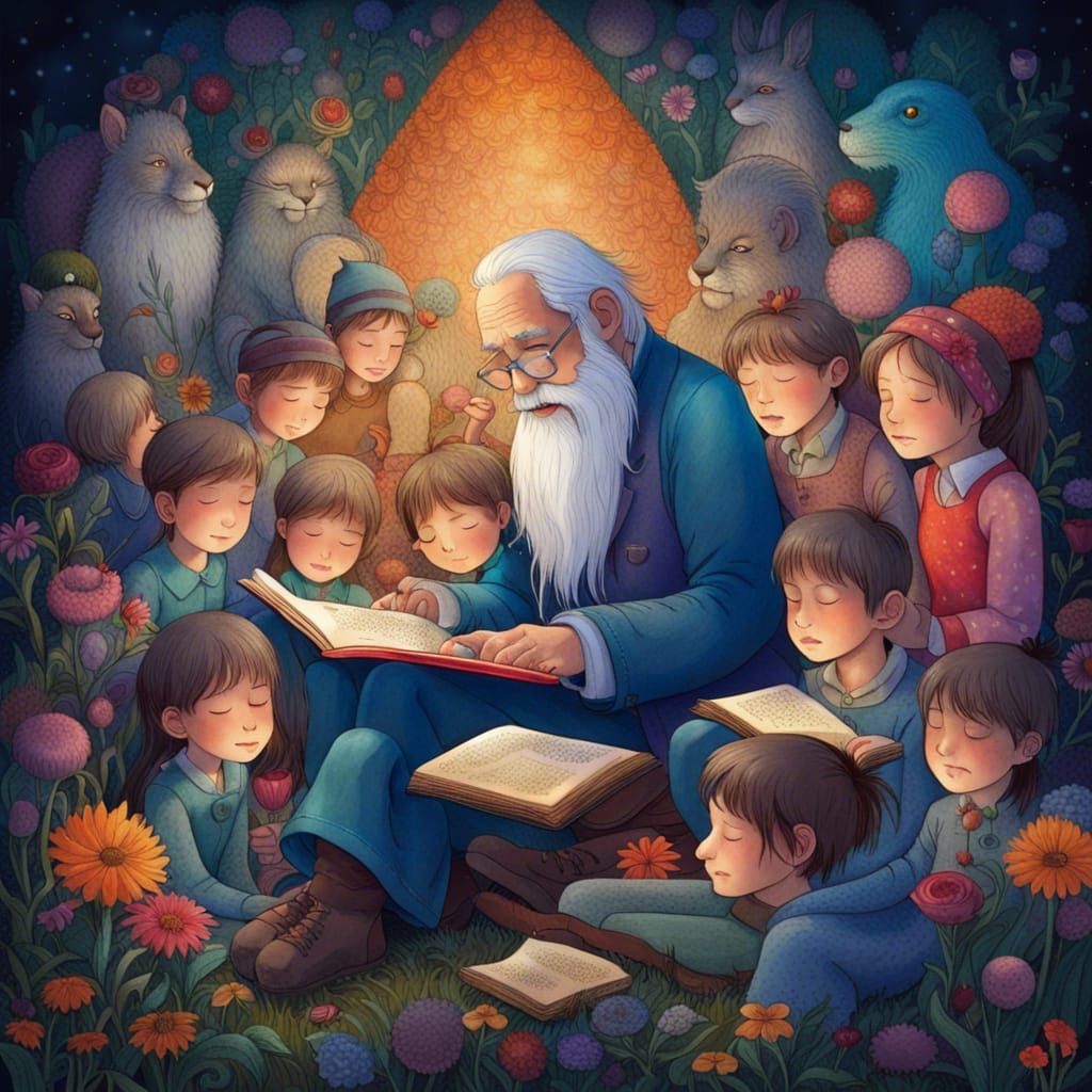 Fairytale Reading: A Hyperdetailed Portrait in Magic Realism