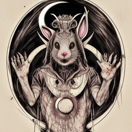 Gothic Horror White Rabbit Conspiracy Concept Art