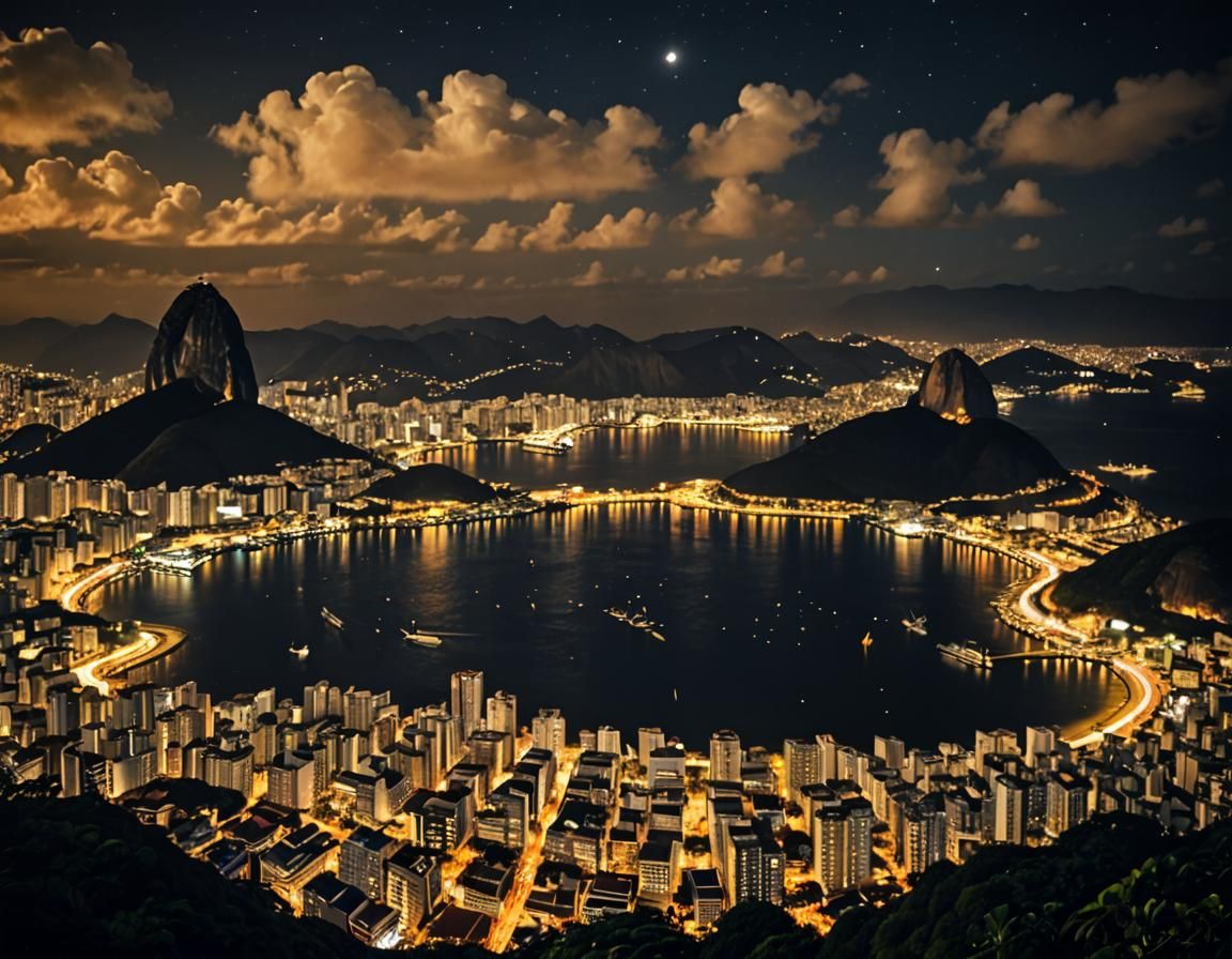 Night View of Pão de Açúcar, Rio de Janeiro