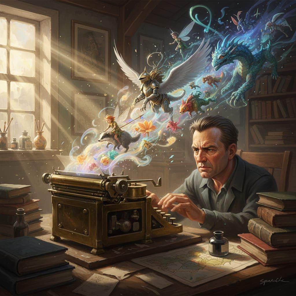 Writer's Imagination: Heroes Emerge from Typewriter