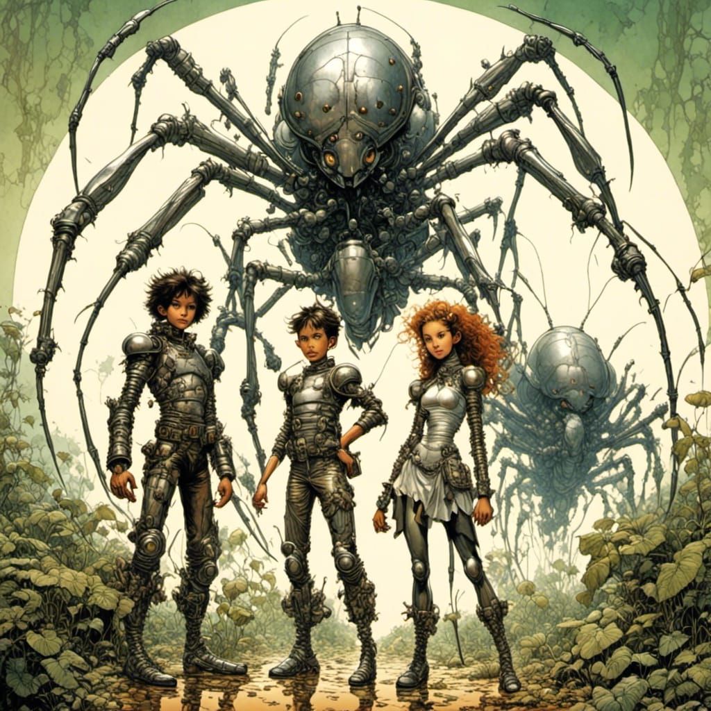 Shrunken Teens Encounter Armored Ants in Sci-Fi Comic